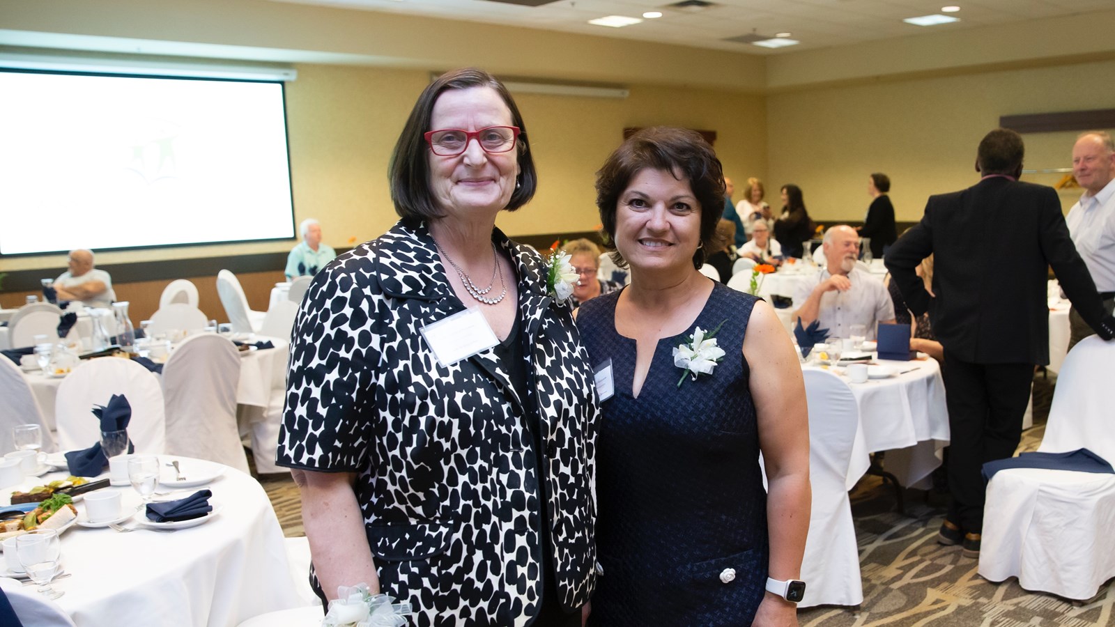 Manitoba Reading Association award winners Lucy Schnaider (left) and Fatima Ramjiawan.